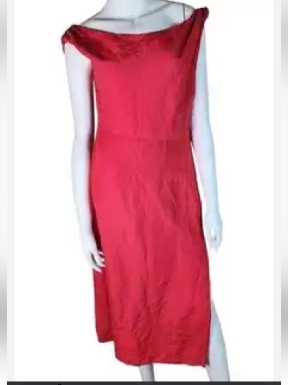 Anthropologie Red Cowl-Neck Midi Dress size extra large NWT - Picture 1 of 4